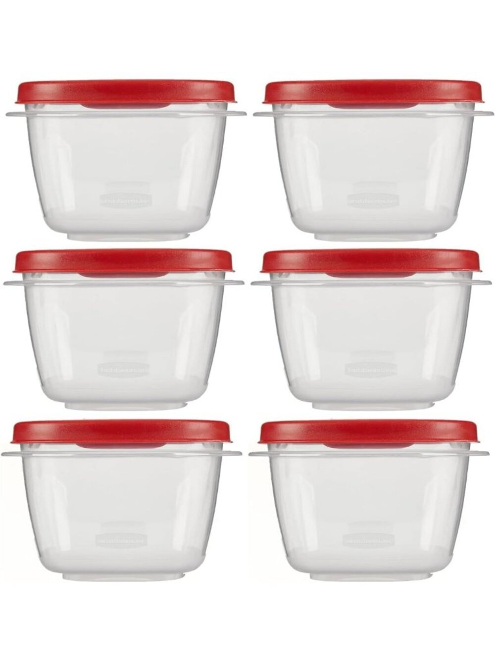 12-Piece Food Storage Container Set with Easy Find Lids - 2 Cup Size, Red - Picture 1 of 1